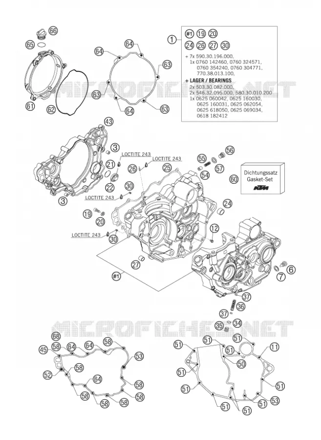 CARTER MOTEUR KTM MOTO 250 2007 SXS-F  250 SXS-F