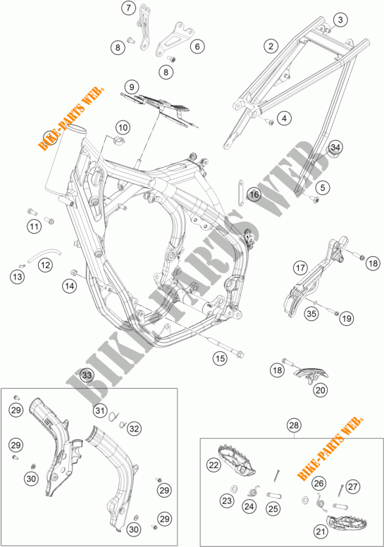 CADRE pour KTM 250 SX-F FACTORY EDITION de 2015