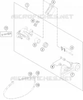ETRIER DE FREIN AR pour KTM 250 SX-F FACTORY REPLICA MUSQUIN EDITION de 2010