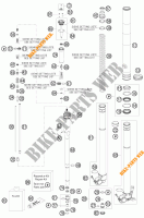 FOURCHE (PIECES) pour KTM 250 SX-F FACTORY REPLICA MUSQUIN EDITION de 2010