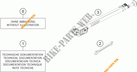 TROUSSE A OUTILS / MANUELS / OPTIONS pour KTM 250 SX-F FACTORY EDITION de 2017