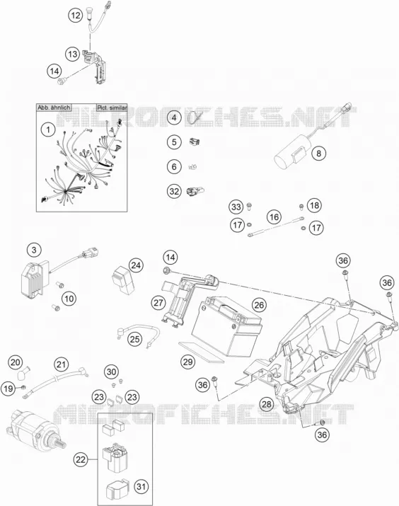 FAISCEAU ELECTRIQUE KTM MOTO 250 2018 SX-F  250 SX-F