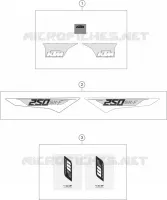 AUTOCOLLANTS pour KTM 250 SX-F de 2016