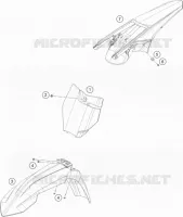 PLASTIQUES pour KTM 250 SX-F de 2016