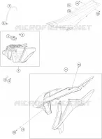 RESERVOIR / SELLE pour KTM 250 SX-F de 2016