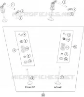 SOUPAPES pour KTM 250 SX-F de 2016