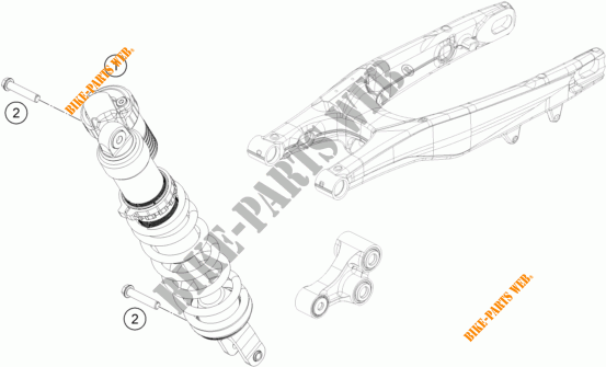 AMORTISSEUR pour KTM 250 SX-F de 2016