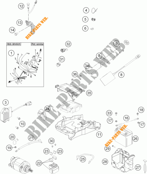 FAISCEAU ELECTRIQUE pour KTM 250 SX-F de 2015