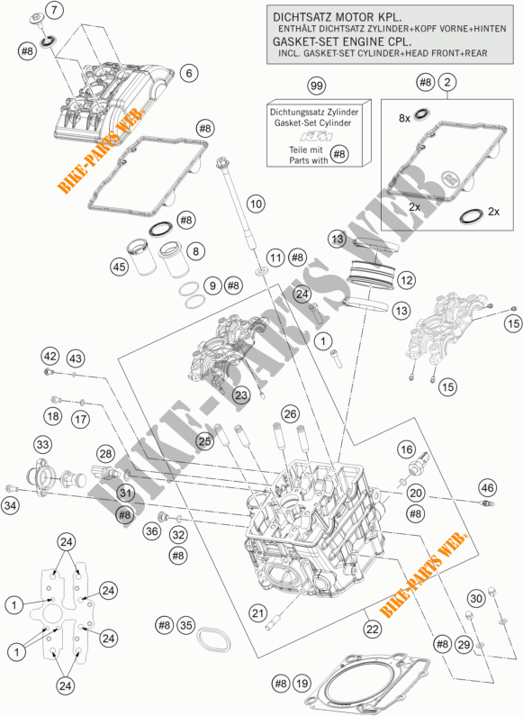 CULASSE AVANT pour KTM 1290 SUPER DUKE R SPECIAL EDITION ABS de 2016