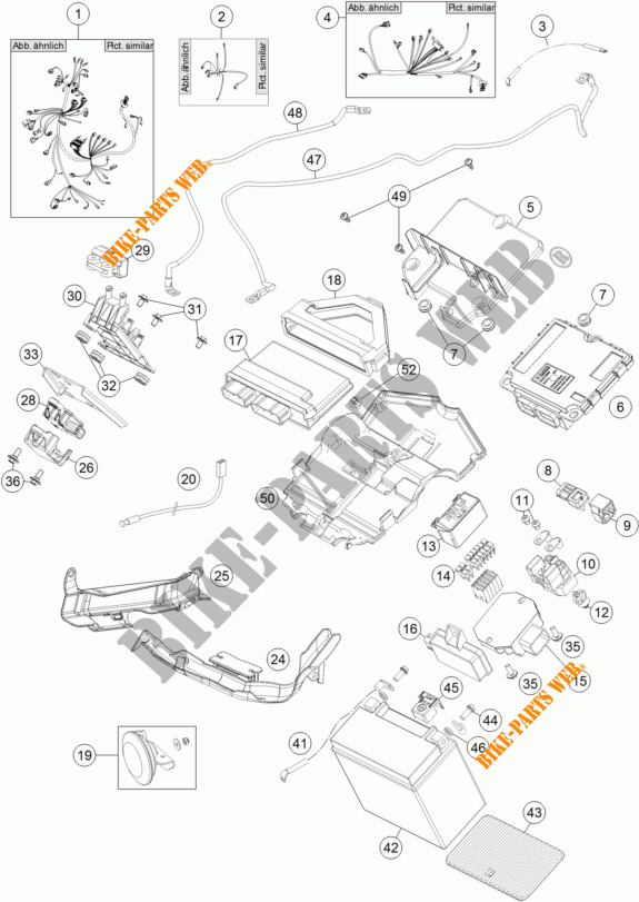 FAISCEAU ELECTRIQUE pour KTM 1290 SUPER DUKE R SPECIAL EDITION ABS de 2016