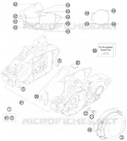 CARTER MOTEUR pour KTM 125 SXS de 2008