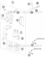 ETRIER DE FREIN AVANT pour KTM 125 SXS de 2008