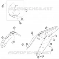 PLASTIQUES pour KTM 125 SXS de 2008