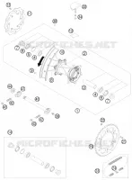 ROUE ARRIERE pour KTM 125 SXS de 2008