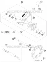 ROUE AVANT pour KTM 125 SXS de 2008