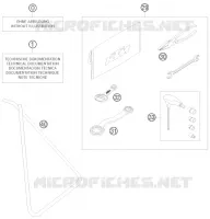 TROUSSE A OUTILS / MANUELS / OPTIONS pour KTM 125 SXS de 2008
