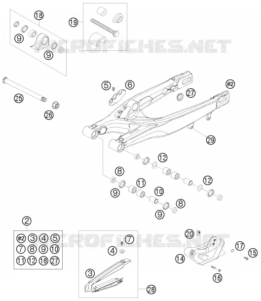 BRAS OSCILLANT  KTM MOTO 125 2007 SXS  125 SXS