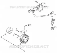ALLUMAGE pour KTM 125 SX MARZOCCHI/OHLINS de 1995