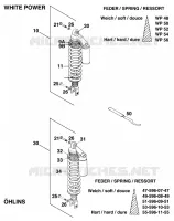 AMORTISSEUR pour KTM 125 SX MARZOCCHI/OHLINS de 1995