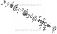BOITE DE VITESSES   ARBRE PRIMAIRE pour KTM 125 SX MARZOCCHI/OHLINS de 1995
