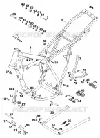 CADRE pour KTM 125 SX MARZOCCHI/OHLINS de 1995
