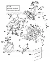 CARTER MOTEUR pour KTM 125 SX MARZOCCHI/OHLINS de 1995