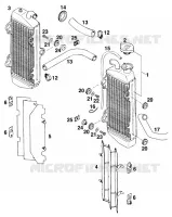 CIRCUIT DE REFROIDISSEMENT pour KTM 125 SX MARZOCCHI/OHLINS de 1995
