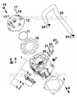 CYLINDRE pour KTM 125 SX MARZOCCHI/OHLINS de 1995