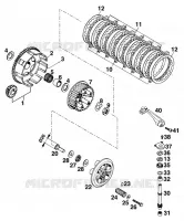 EMBRAYAGE pour KTM 125 SX MARZOCCHI/OHLINS de 1995