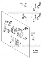 ETRIER DE FREIN AVANT pour KTM 125 SX MARZOCCHI/OHLINS de 1995