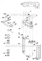 FOURCHE / T DE FOURCHE pour KTM 125 SX MARZOCCHI/OHLINS de 1995