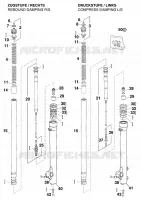 FOURCHE (PIECES) pour KTM 125 SX MARZOCCHI/OHLINS de 1995