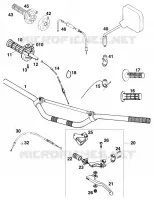 GUIDON / COMMANDES pour KTM 125 SX MARZOCCHI/OHLINS de 1995