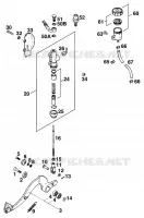 MAITRE CYLINDRE DE FREIN ARRIERE pour KTM 125 SX MARZOCCHI/OHLINS de 1995