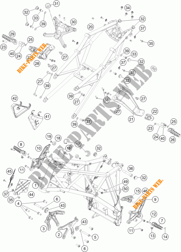 CADRE pour KTM 1290 SUPER DUKE R SPECIAL EDITION ABS de 2016