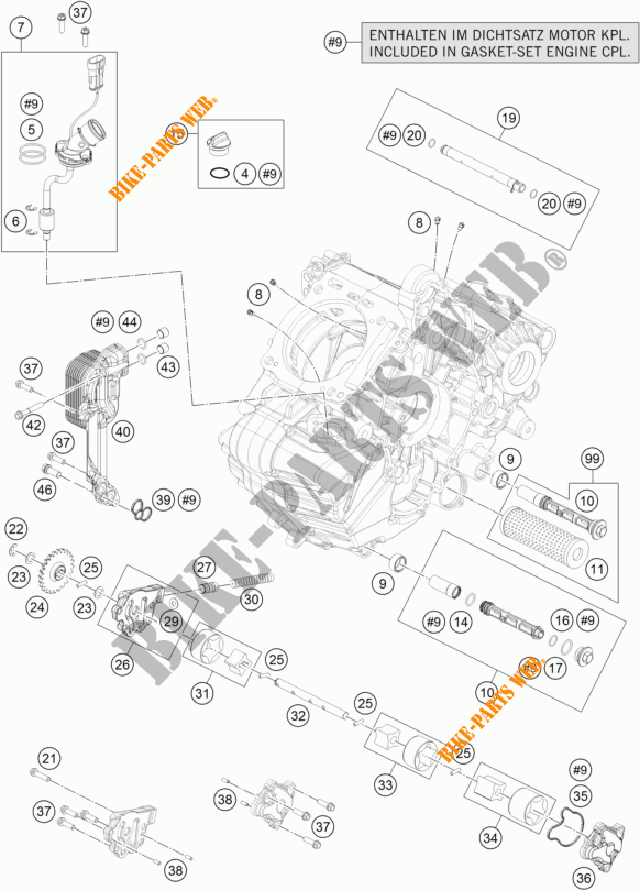 POMPE A HUILE pour KTM 1290 SUPER DUKE R SPECIAL EDITION ABS de 2016