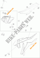 RESERVOIR / SELLE pour KTM 125 SX de 2016
