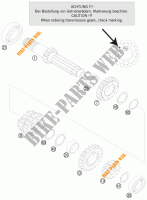 BOITE DE VITESSES   ARBRE PRIMAIRE pour KTM 125 SX de 2012