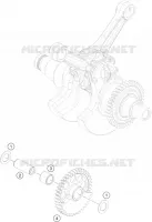 ARBRE D'EQUILIBRAGE pour KTM 1290 SUPER DUKE R SPECIAL EDITION ABS de 2016