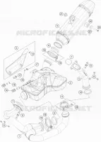 ECHAPPEMENT pour KTM 1290 SUPER DUKE R SPECIAL EDITION ABS de 2016
