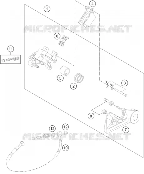 ETRIER DE FREIN AR KTM MOTO 125 2010 SX  125 SX