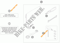 TROUSSE A OUTILS / MANUELS / OPTIONS pour KTM 125 SX de 2008