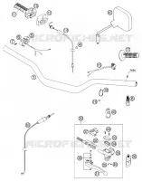 GUIDON / COMMANDES  125 ktm-moto 2003 SX 2