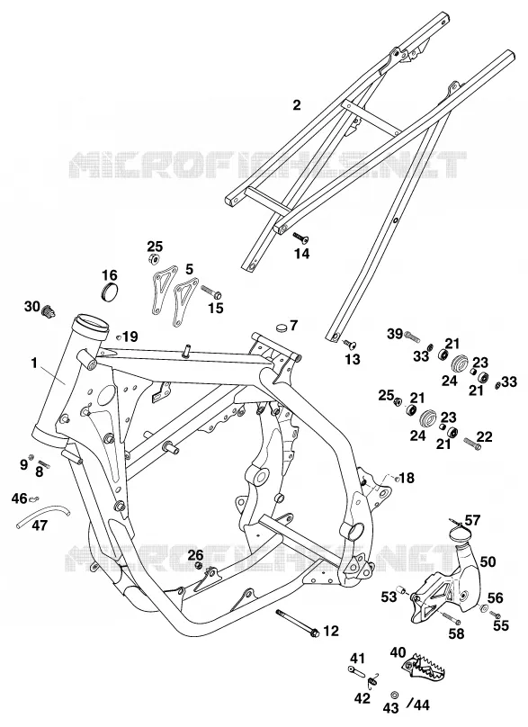 CADRE KTM MOTO 125 2000 SX  125 SX