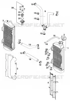 CIRCUIT DE REFROIDISSEMENT pour KTM 125 SX de 1998