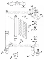 FOURCHE / T DE FOURCHE pour KTM 125 SX de 1998