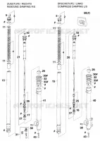 FOURCHE (PIECES) pour KTM 125 SX de 1998