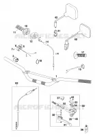 GUIDON / COMMANDES pour KTM 125 SX de 1998
