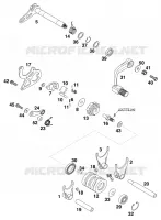 MECANISME DE SELECTION DE VITESSES pour KTM 125 SX de 1998