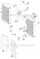 CIRCUIT DE REFROIDISSEMENT pour KTM 450 SX STEVE RAMON de 2005